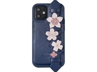 Kingxbar Sweet Series Gelfodral Dekorerat Med Äkta Swarovski-Kristaller Med Stativ Iphone 12 Pro / Iphone 12 Blå