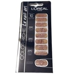 Loreal Color Riche Le Nail Art Stickers 006 Chic Python Brown Gold