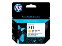 HP 711 (CZ136A) - Pack de 3 cartouches d'encre jaune 29 ml pour DesignJet T120 ePrinter, T520 ePrinter