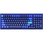 Keychron Q5-J1 Q5 ANSI 96% Layout 100 Key Blue Full Assembled Hot-Swap Wired Normal Profile QMK Custom Keyboard - Gateron G Pro MechanicalRed Switches - RGB Backlight