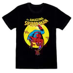 Spider-Man T-shirt för män XXL Svart/Gul/Röd Black/Yellow/Red XXL