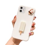 Summer Ice Cream Case For iphone 11 Pro XS Max XR X 8 7 Plus SE 2020 Silicone Cases Colorful Soft TPU Back Cover-White-For iphone X XS