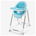 WGXQY Adjustable, Folding, Baby High Chair -Adjustable Seat with 5 Different Positions - High Chairs with Removable Tray, Wipe Clean, Comfortable Baby Cushion,G