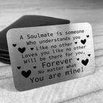 Soulmate Gift For Boyfriend Girlfriend Valentines Anniversary Gift For Him Her