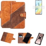 Mobile phone case for Xiaomi Redmi A1+ Cellphone Cover Braun Booklet Case