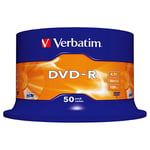 Verbatim - 50 x DVD-R 4.7 Go 16x argent mat spindle