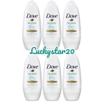 6 x 50ml Dove Sensitive Fragrance Free Roll-On Deodorant 48h Protection