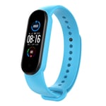 MYKOMI Silicone Watch Straps compatible with Xiaomi mi Band 5, Women Mens Sports Replacement Band Fitness Activity Tracker Bracelets(Sky blue)