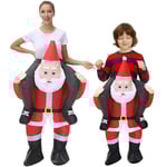 Julgran Uppblåsbar Dräkt för Vuxna och Barn, Tomte Kostym, Halloweenfest, Som Visat as shown kids size 120-145cm