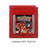 Poke Series Classic Collect Färgrik Version Videospelpatron Konsol Kort för Nintendo GBC Red