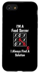 Coque pour iPhone SE (2020) / 7 / 8 Je suis un serveur de nourriture Je trouve une solution