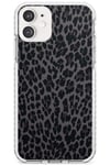 Dark Animal Print Pattern Small Leopard Impact Phone Case for Iphone 11 TPU Protective Light Strong Cover with Black Animal Fur Print Pattern