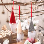 Christmas Swedish Gnome Red Wine Bottle Cap Santa Hats Cover Fac Gray