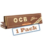 Innova OCB Unbleached Brown 1Pack | Rolling Cigarette, Slim Filters, Rolling Cigarette, King Size Papers, Tips Connoisseur, Slow Burn, Smooth Taste
