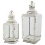 Chic Antique Denmark Lanterna Ljuslykta Antik Creme 2-Set