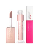 Maybelline Lifter Gloss and Superstay Matte Ink Lipstick Bundle (Various Shades) - 30 Romantic