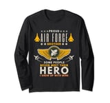 Proud Air Force Brother I Grew Up With Mine Sibling Day Army Long Sleeve T-Shirt