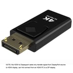 4k noir - DP TO HDMI - Adaptateur Displayport vers HDMI 4K Max 2.0b femelle vers mâle DP vers HDMI, convertisseur, connecteur Audio vidéo 2K