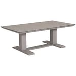 Atleve Loano höj- & sänkbart soffbord aluminium khaki/glas sand 140x80 cm