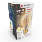 Alpina - Smart Wi-Fi-lampa, E27-sockel, effekt 4,9 W, varmvit