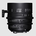 Sigma Cine 28mm T1.5 FF Fully Luminous Metric Lens - PL-i Mount