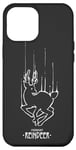 Coque pour iPhone 14 Pro Max Minuit en forme de renne, motif mystique, ciel nocturne, bois de cerf, noir
