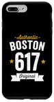Coque pour iPhone 7 Plus/8 Plus 617 Boston Code régional vieilli authentique foncé