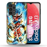 Cokitec Coque pour Samsung Galaxy A13 / A04S Manga Dragon Ball Sangoku Blanc Multicolore