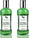 Tea Tree Oil Shower Gel [2-Pack] Tea Tree Body Wash with Eucalyptus Oil for Men