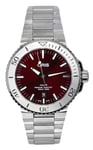 Oris Aquis Swiss Made Stainless Steel Red Dial Automatic Diver 300M Mens Watch