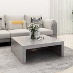 Sofabord 100x100x35 cm spånplade betongrå