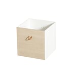 Wood 3 st förvaringslådor ek/vit, Oliver Furniture 