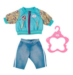 BABY born Outfit with Jacket - To Fit 43cm Dolls - Includes Top, Trousers, & Clothes Hanger - Easy for Small Hands - Promotes Empathy & Social Skills - Suitable for Children Ages 3+ Years - 833599