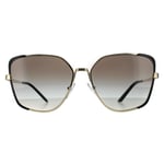 Prada Sunglasses PR60XS AAV0A7 Pale Gold and Black Grey Gradient