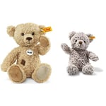Steiff Theo Teddy Bear Plush Toy (Beige), 023491 & Soft Cuddly Friends Honey Teddy bear, Grey, 18