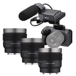 Sony FX30 with XLR Handle + Samyang V-AF 24mm, 35mm, 75mm T1.9 Kit