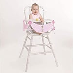 Unique 75949 1st Pink High Chair Decorating Kit | Disposable | First Birthday Ballerina Gold | 1 Pc