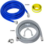 Dishwasher Fill Hose Drain Hose Tape Set 5m for SMEG SERVIS SWAN