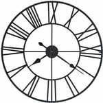 Décoshop26 - Horloge murale vintage avec mouvement à quartz Métal 80 cm xxl