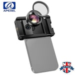 APEXEL Mobile Phone 100mm Macro Lens 10X + CPL Filter Kit for iPhone 15/14 W2T7