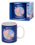 Peppa Pig Grandad Mug | Fathers Day & Best Grandpa Pig Boat Birthday Present | George Blue Ceramic Cup 12 oz One Size