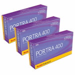 Kodak Portra 400 120 Roll Film Professional (5 Pack) x 3