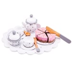 New Classic Toys® Class ic Toys Teesetti leikkuukakun kanssa valkoinen