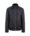 Nike Logo Long Sleeve Zip Up Black Mens Lightweight Jacket 320786 011 - Size Small