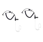 Listen Only Earpiece 3.5mm, Listen Only Acoustic Tube Earpiece Surveillance Headset Audio Kit for Two-Way Radios Transceivers and Radio Speaker Mics (2Pcs)