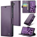 CaseMe Slim Plånboksfodral RFID-skydd Samsung Galaxy A55 Lila
