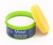 Vistal 300g Long Lasting Eco Friendly Multi-Purpose Cleaner Restorer for Kitchens & Bathrooms. Cleans shower glass, stove glass, tiles, ceramic hobs, toasters, kettles, stainless sinks & more