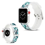 Apple Watch Series 5 44mm camouflage silicone watch band - Various Designs in Blue