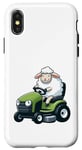 iPhone X/XS Cute Sheep Riding Lawn Mower Tractor Design Case