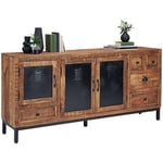 SIDEBOARD brun, svart 185/85/40 cm 